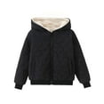 thumbnail image 2 of WOYY Toddler Girls Hooded Fleece Quilted Coat Zip Up Thermal Jacket Winter Warm Outerwear, 2 of 6