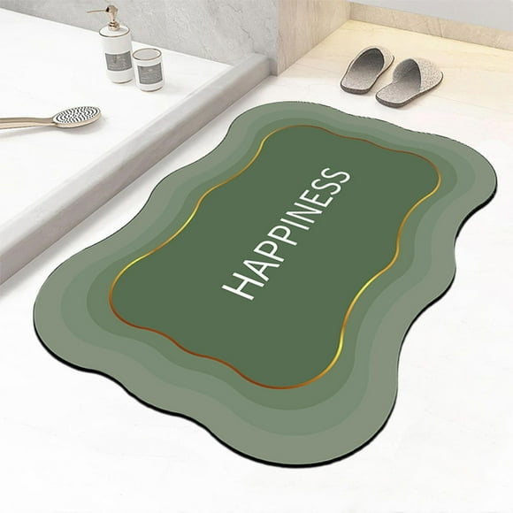 Fwttom Diatom Mud Bathroom Floor Mat Household Water Absorbing Quickly Drying Floor Mat Toilet Floor Mat Bathroom Entrance Floor Mat