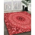 thumbnail image 3 of Ahgly Company Machine Washable Indoor Square Transitional Red Area Rugs, 3' Square, 3 of 7