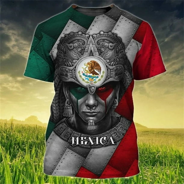 Camiseta Blusas De La Bandera De Mexico Camiseta México 2025