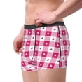 thumbnail image 3 of Wukai Plaid Heart Print Men’s Underwear Breathable Boxer Briefs,&nbsp;Moisture Wicking & Breathable-Small, 3 of 7