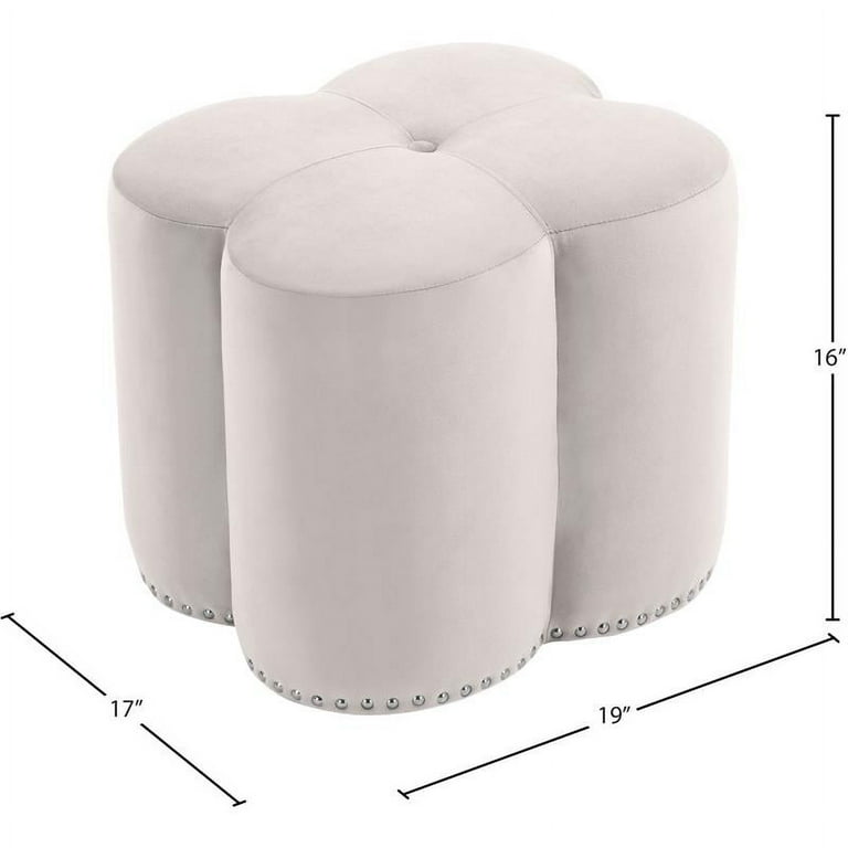 Meridian Furniture Clover Velvet Ottoman Meridian Furniture Clover Velvet Ottoman