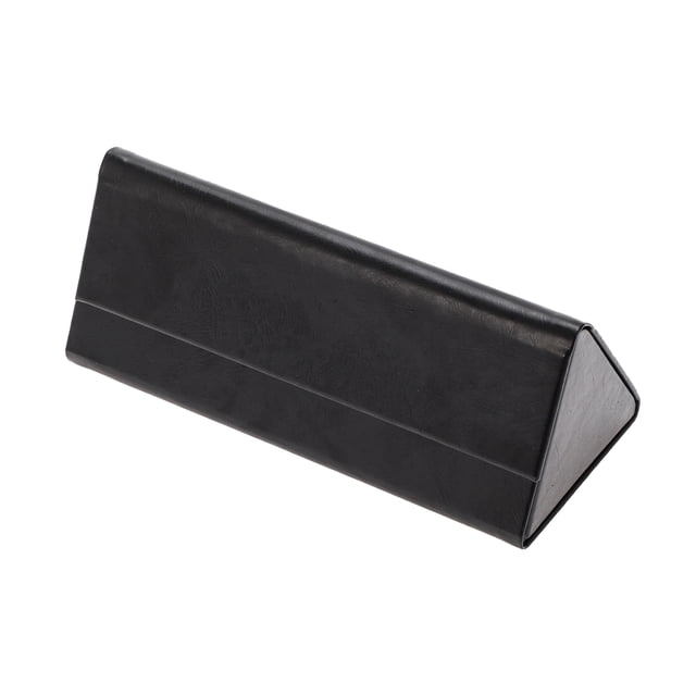 Estuche para gafas plegable triangular Unique Bargains, almacenamiento portátil para gafas 6.3"x2.76"x0.35" negro