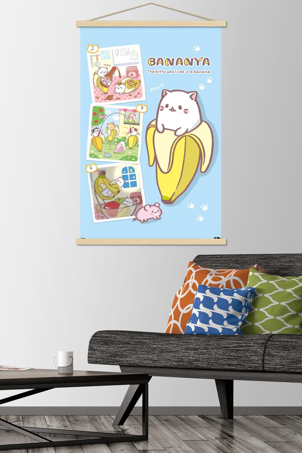 Bananya - Collage Wall Poster with Magnetic Frame, 22.375" x 34"