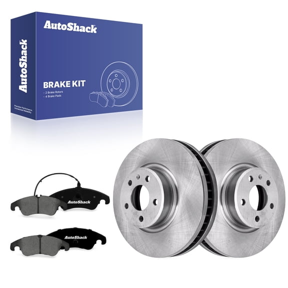 AutoShack Front Vented Brake Rotors   Premium Ceramic Pads 6-PC Brake Kit Replacement for 2011-2016 Audi A4 2012-2018 Audi A6 Quattro 12.59" (319.8 mm)