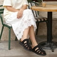 thumbnail image 2 of Ecetana Sandals for Women Closed Toe Flat Slide Sandals Hook Loop, 2 of 6