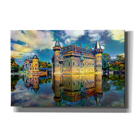 Epic Graffiti 'Ultrecht Netherlands De Haar Castle' by Pedro Gavidia, Canvas Wall Art, 60"x40"