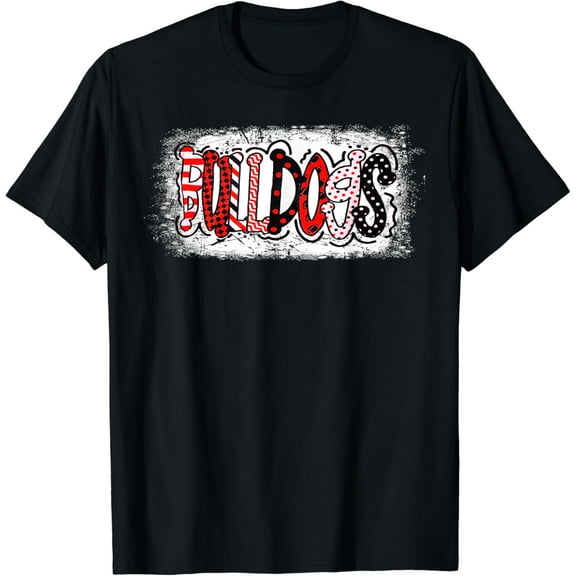 t-shirt Bulldog Team Mascot School Spirit | Bulldog School Football T-Shirt mens t shirt，black，women，funny，misfits，men，journey