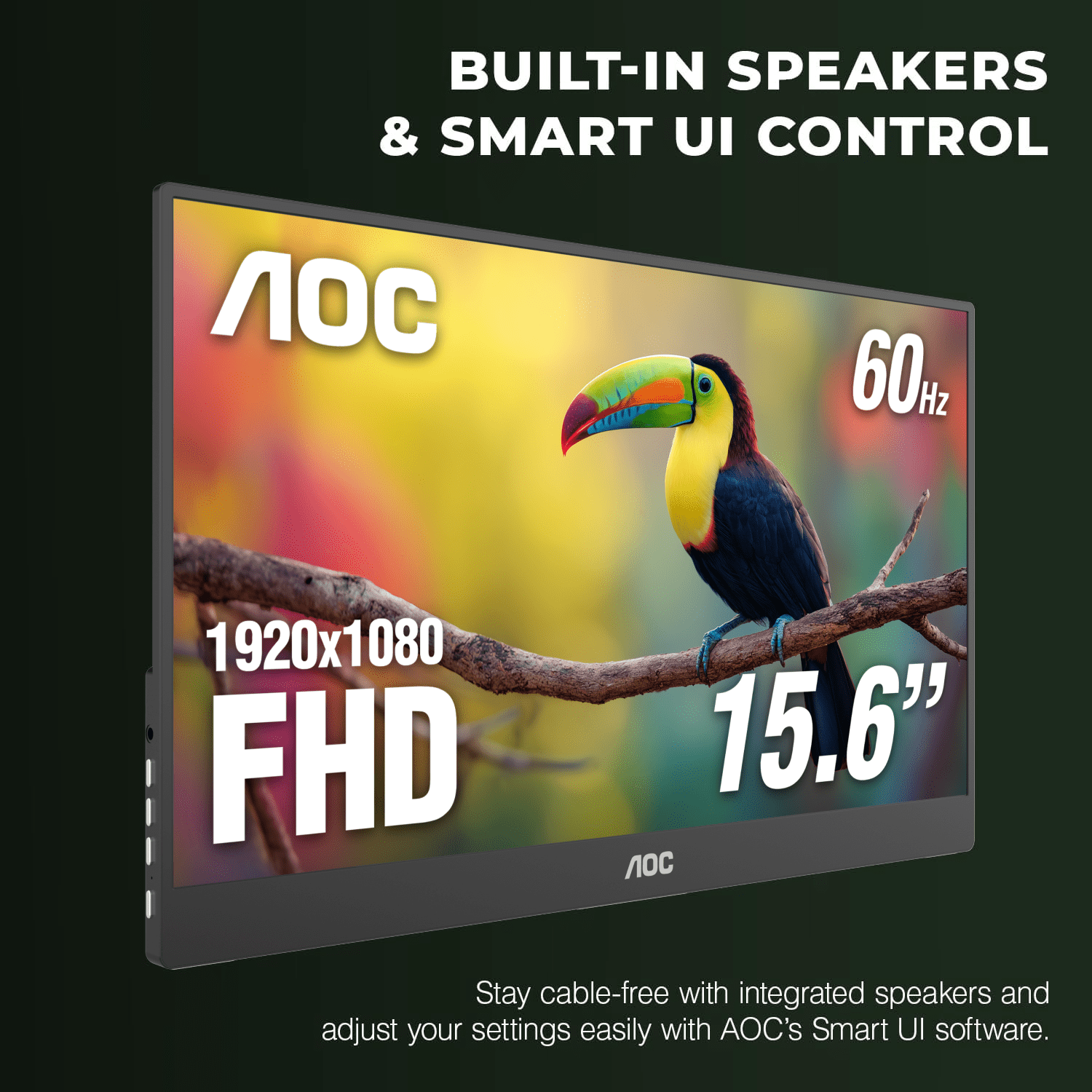 AOC 16T20 - 15.6" FHD (1920x1080), IPS, Portable Monitor, USB-C