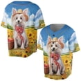 thumbnail image 3 of Vintage Chinese Crested Says Hello Mother's Day Summer Sunflower Field All Over Print 3D Baseball Shirt Dog Lover Softball Sport - 12005, 3 of 6