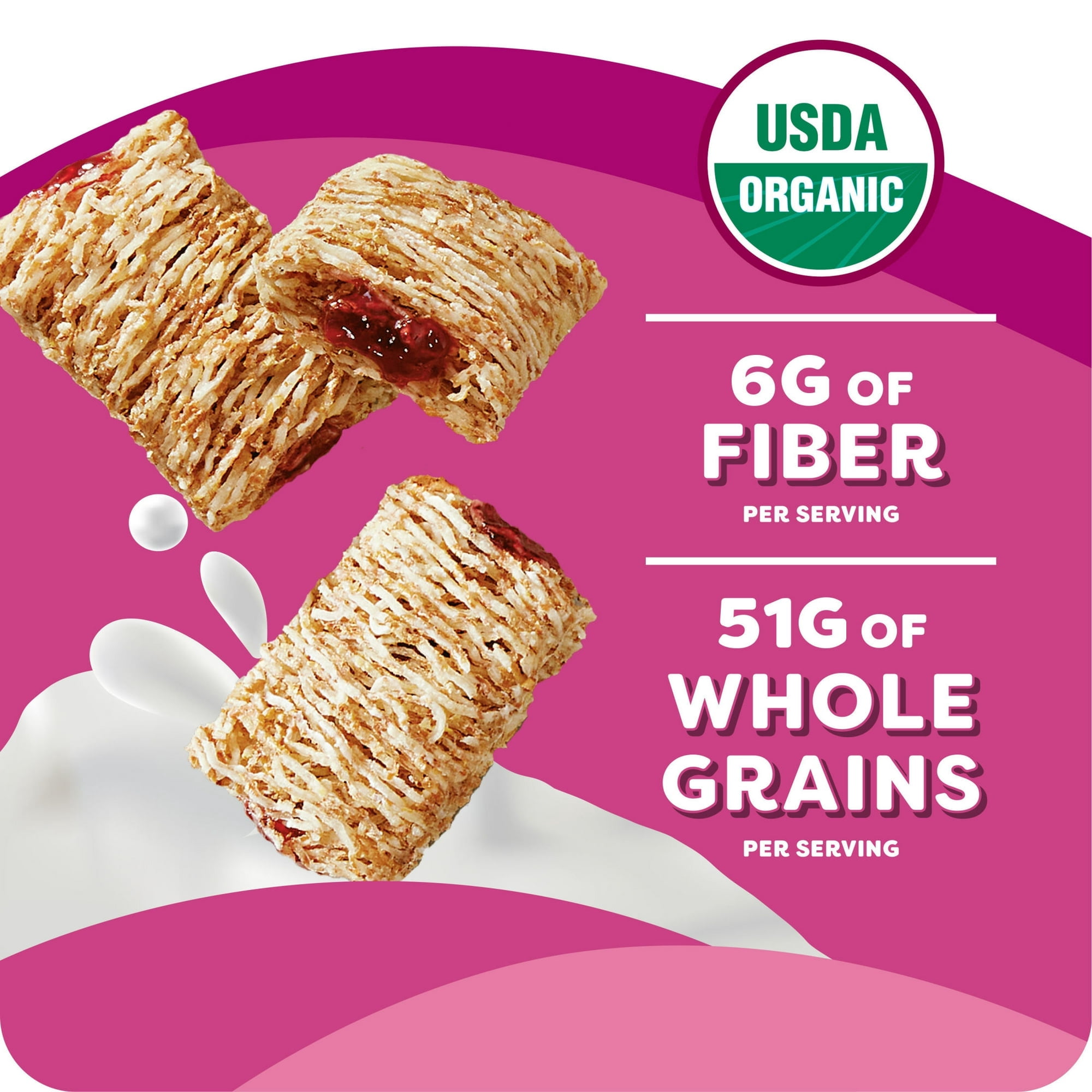 Kashi Breakfast Cereal, Organic, Fiber Cereal, Berry Fruitful, 17.2oz Box