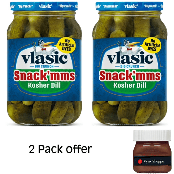 Vlasic Snack'mms Kosher Dill Mini Pickles, Keto Friendly, 16 fl. oz.