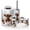 Color 3, variant on Bathroom Accessory Set 6 Piece with Bathroom Black White Funny Raccoon Otter Toilet Paper Animal Toothbrush Holder, Soap Dispenser, Soap Dish, Trash Can with Lid, Toothbrush Cup, Toilet Brush Holder