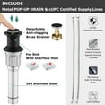 thumbnail image 7 of PARLOS Widespread 2-handle Waterfall Bathroom Faucet with Drain Assembly, 7 of 7