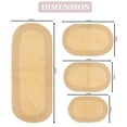 thumbnail image 2 of Home Weavers Double Ruffle Collection 100% Cotton Non-Slip Bathroom Rug Set Machine Washable Bathroom Rug, Bath Rug, Bathroom Rug, Runner, Yellow Color 4 Piece Bath Rug set, 2 of 9