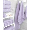 thumbnail image 2 of American Soft Linen Luxury 4 Piece Bath Towel Set, 100% Cotton Turkish Bath Towels for Bathroom, Lilac, 2 of 9