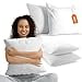 thumbnail image 3 of Cheer Collection Throw Pillows - Decorative Square Pillows for Bed and Couch - Snuggy 26x26 Euro Pillow Inserts with Cover - Perfect Throw Pillow Inserts for Small Decorative Pillows, 3 of 4