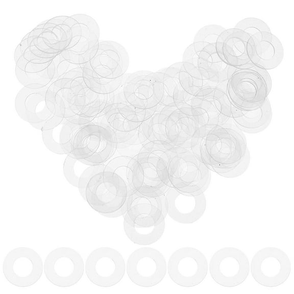 Raindrops Clear Flat PVC Washers for Screws, , and Flexible Hardware Accessories