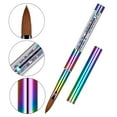 thumbnail image 7 of 100% Kolinsky Acrylic Nail Brush Rainbow Crystal Handle Crimped Size #10, 7 of 7