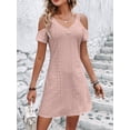 thumbnail image 7 of Western Style Women's Summer Off-shoulder Short-sleeved Slim Dress, 7 of 7