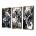 thumbnail image 3 of Designart "Exotic Ginkgo Leaf Oasis III" Floral Leaves Framed Wall Art Set Of 3 - Grey Leaves Frame Canvas Set For Living Room Decor, 3 of 7