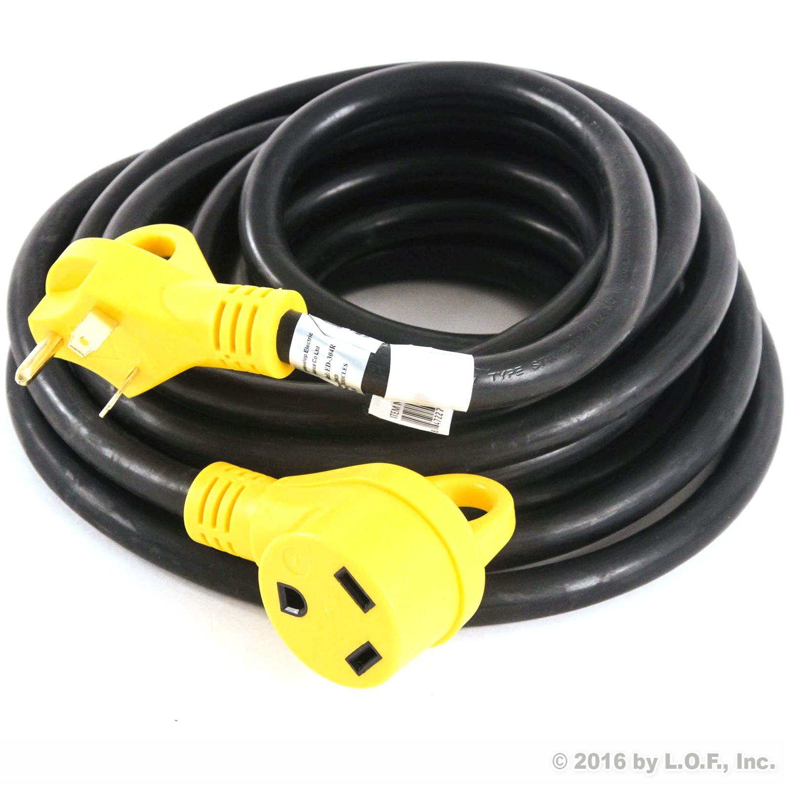 Premium with Handle Grip 25 Feet 30 Amp Rv Extension Cord Trailer Motorhome Camper Power Supply