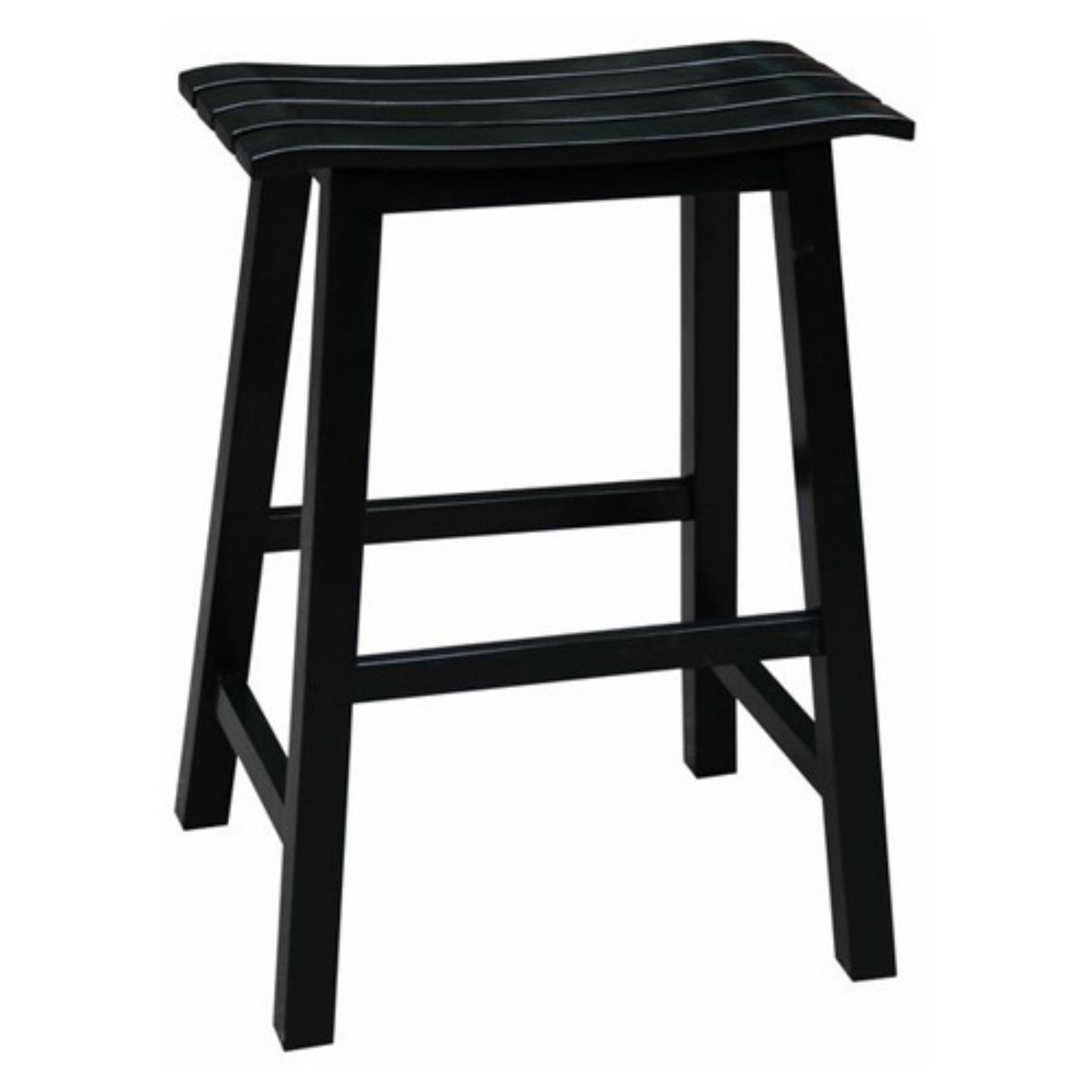 International Concepts 24" Slat Seat Stool, Multiple Finishes