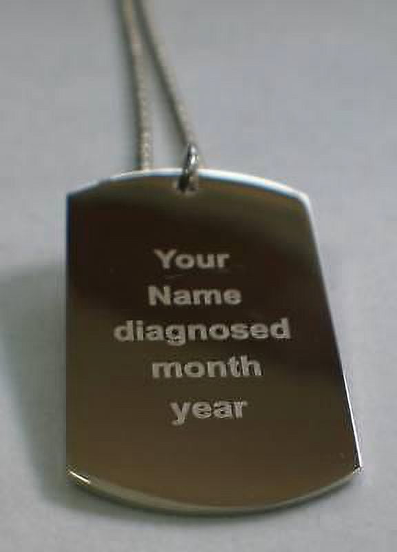 STAINLESS STEEL CURE CROHN'S DOG TAG NECKLACE PENDANT AWARENESS MEDICAL