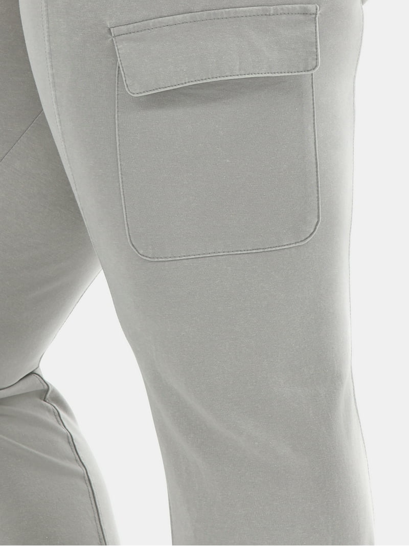 No Boundaries Mineral Wash Flare Cargo Pants, Women's and
