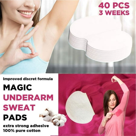 20Pairs/40PCS Underarm Sweat Pads Antiperspirant Adhesive Underarm Pads Absorbent Sheets Comfortable & Discreet & Sweat Free & Odor