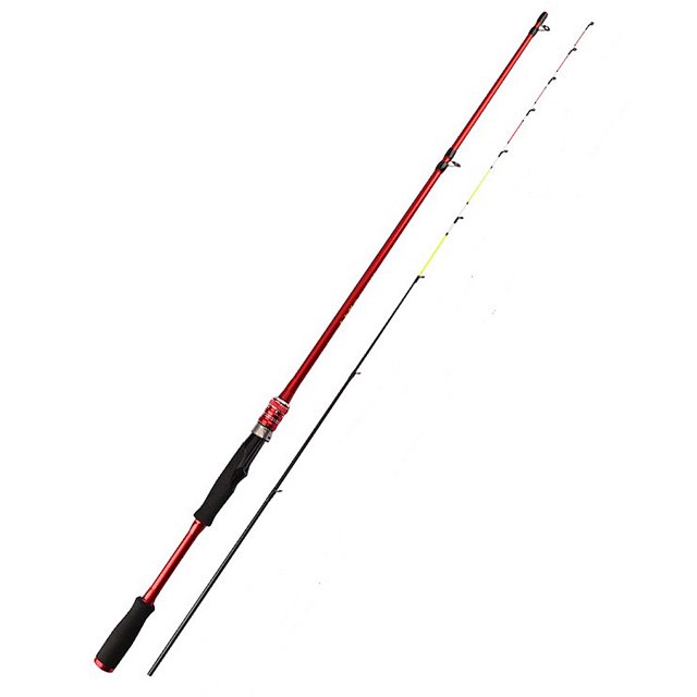 Caña Pescar para Baitcasting Fibra Carbono Lubina Pesca Carpa