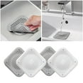 ZAROYEAX 4PC Against Blocking Silicone Floor Drain Cover Bathroom Drain