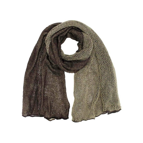 Brown & Beige Double Sided Infinity Knit Scarf