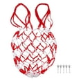 thumbnail image 4 of pitrice Mesh Ball Bag Basketball Ball Carry Mesh Multifunctional Football Storage Net Bag Holder White Red, 4 of 9