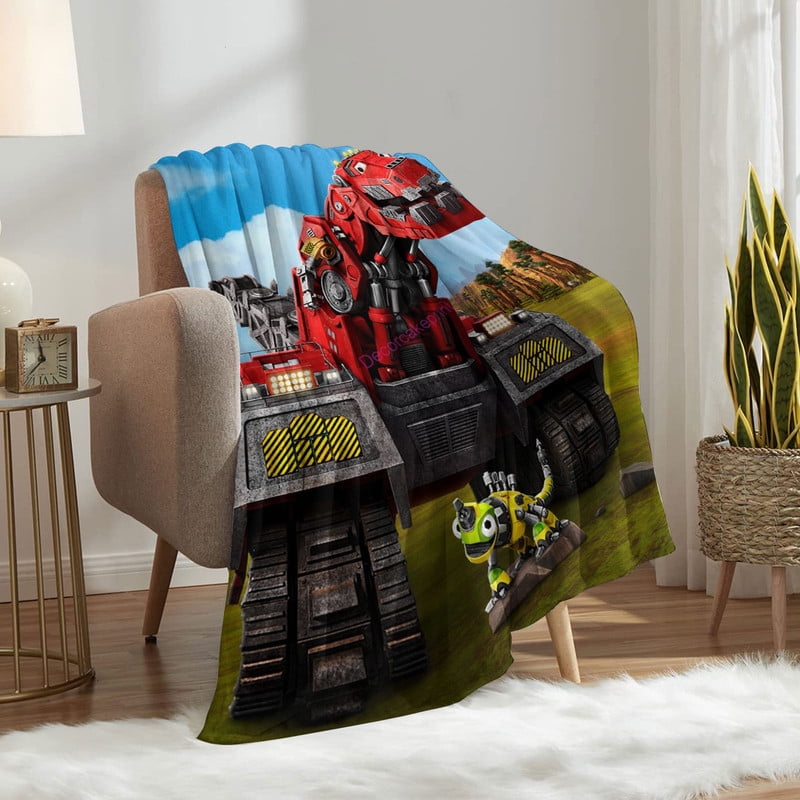 dinotrux Anti Pilling Flannel Blanket Gifts for Fans Lover Girls Boys Women Present Hoodie Him Bed 30"x40"