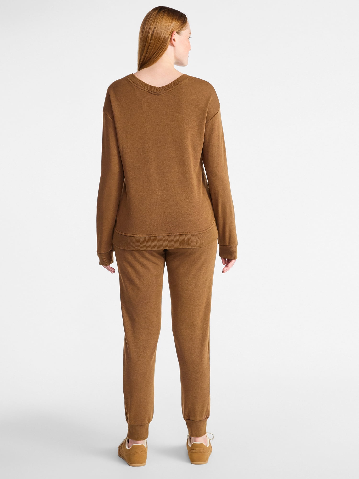 Time and Tru Women's and Women’s Plus French Terry Set, 2-Piece, Sizes XS-4X