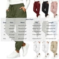 thumbnail image 3 of Ltctricy Cargo Pants for Women Drawstring Casual Jogger Pants Outdoor Elastic Waisted Hiking Pants with Pockets(Wine,Medium), 3 of 7