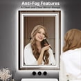 thumbnail image 2 of LED Bathroom Mirror 55"x 30",Backlit + Front-Lighted Vanity Mirror,Anti-Fog,Memory,Dimmable Bathroom Mirrors for Wall,Bathroom Vanity Mirror with Lights,3 Colors,Double LED Vanity,Stepless Dimming, 2 of 9