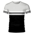 thumbnail image 2 of kpoplk Mens T Shirts Plus Size Men's Casual Print Crew Neck Short Sleeve Shirts for Men Fashion Summer Tops(Black,3XL), 2 of 4
