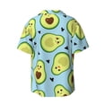 thumbnail image 4 of Goofa Avocado and Hearts Printed Men's Casual Short-sleeved Shirt,Lightweight Breathable Button-down,Summer Casual men's top,Versatile Fashion shirt-, 4 of 7