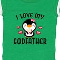 thumbnail image 4 of Inktastic I Love My Godfather with Cute Penguin and Hearts Girls Baby Bodysuit, 4 of 5