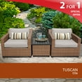 thumbnail image 2 of Tuscan 3 Piece Outdoor Wicker Patio Furniture Set 03a, 2 of 7