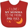 thumbnail image 3 of Inktastic I Love My Momma to the Moon and Back Boys or Girls Baby Bib, 3 of 4