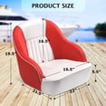 thumbnail image 2 of Boat Seat with Armrests,Flip-Up Captain Boat Seat for Fishing/Pontoon Boats,Captains Bucket Seat,Waterproof Boat Captain Chair Aluminum Hinges Stainless Steel Screws, 2 of 7