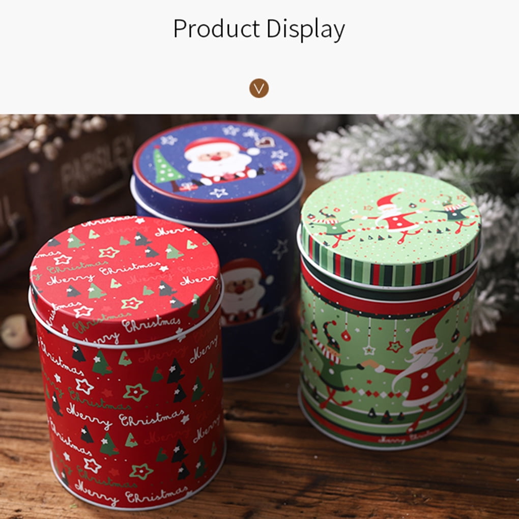 christmas tin containers