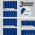 thumbnail image 5 of Deconovo Solid Back Tab and Rod Pocket Curtains Thermal Insulated Blackout Window Curtains for Kitchen 52x54 inch Royal Blue 2 Panels, 5 of 7