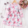 thumbnail image 5 of KYAIGUO Kids Toddler Boys Girls Princess Dress Long Sleeve Comfortable Spring Autumn Casual Dress 1-7T, 5 of 9