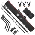 thumbnail image 2 of LOMTAP Support en C Support Léger Trousse de Photographie en Métal Inoxydable - Perche Verticale Robuste 6,8 Pi/210 cm, Bras de Perche 2,8 Pi/87 cm, Base Réglable, Sable Aquatique, 2 of 9