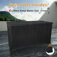 thumbnail image 4 of 230 Gallon Resin Outdoor Storage Box, Waterproof Trash Can Storage Shed with Lockable Lid for Garbage Tools, Pool Accessories, Black, 4 of 7