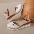 thumbnail image 5 of Sandals for Women Baeitkot Women's Fashionable Casual Spring and Summer Versatile Plus Size Beach Wedge Sandals Round Toe Closed Toe Sandals, 5 of 7
